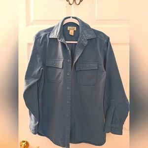 LL Bean Chamois Shirt Light Blue Men's Small Regular Fit